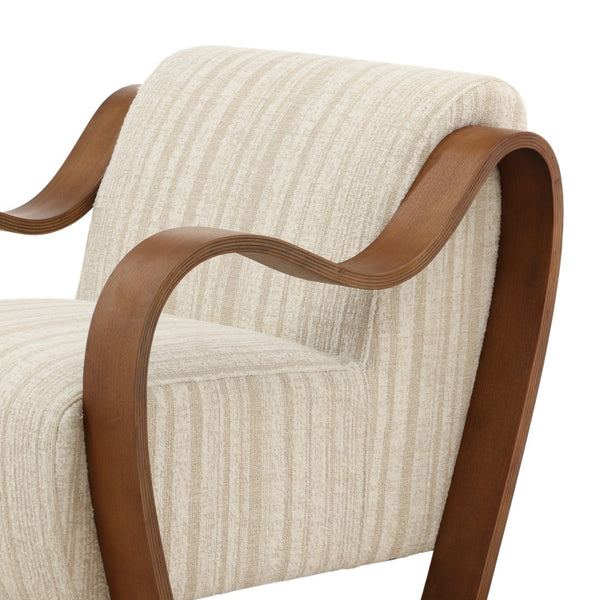 Karina Living Amabel Occasional Chair in Agate Cream - Elegant Textured Chenille for Timeless Comfort & Style DOV79042-CREM