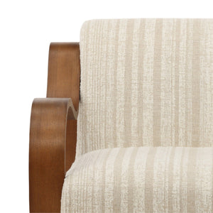 Karina Living Amabel Occasional Chair in Agate Cream - Elegant Textured Chenille for Timeless Comfort & Style DOV79042-CREM