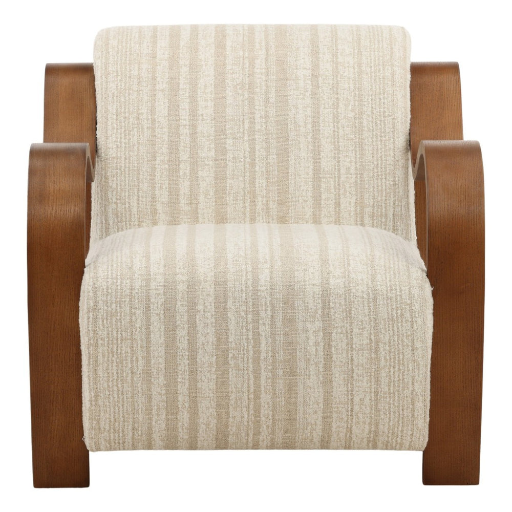 Karina Living Amabel Occasional Chair in Agate Cream - Elegant Textured Chenille for Timeless Comfort & Style DOV79042-CREM