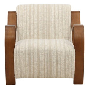 Karina Living Amabel Occasional Chair in Agate Cream - Elegant Textured Chenille for Timeless Comfort & Style DOV79042-CREM