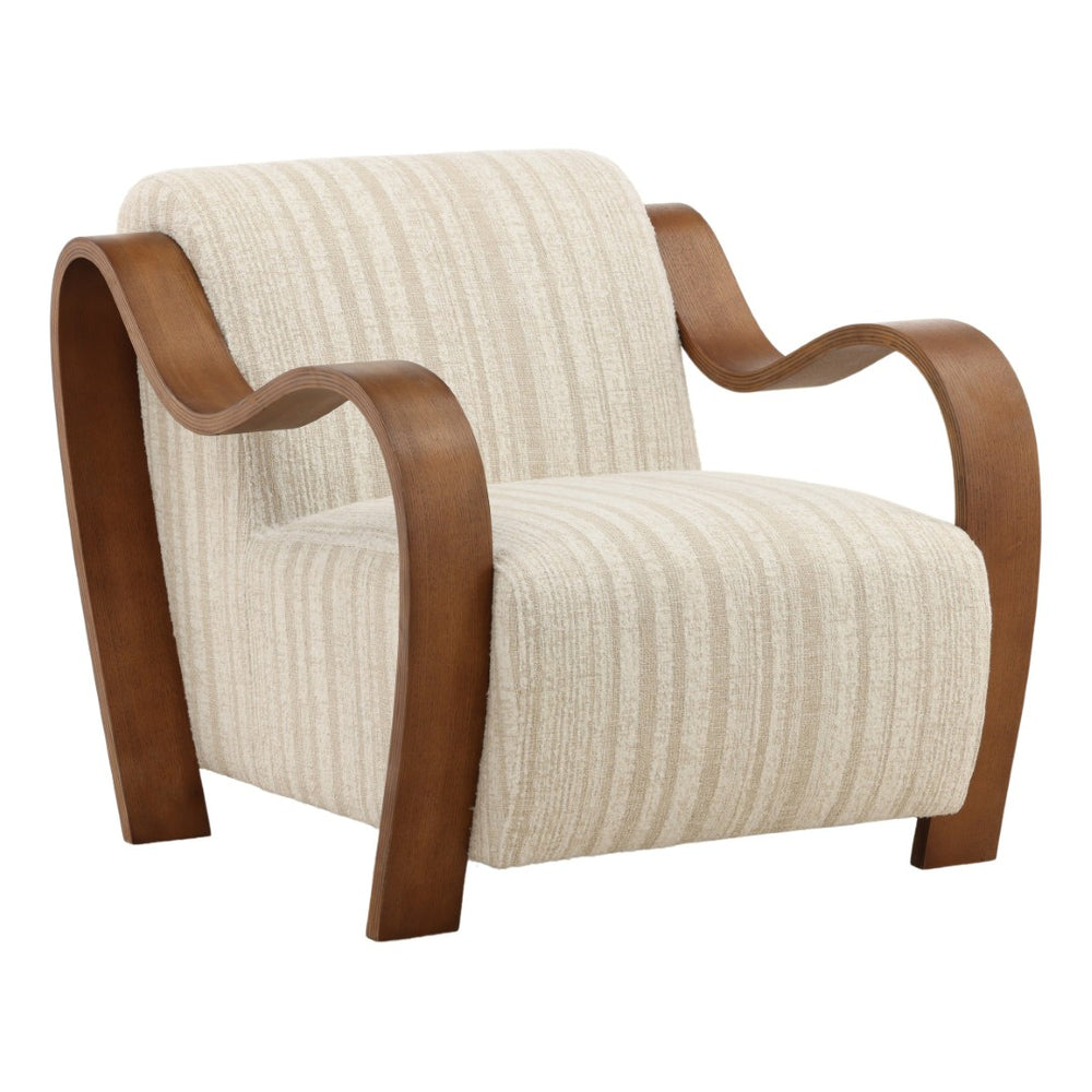 Karina Living Amabel Occasional Chair in Agate Cream - Elegant Textured Chenille for Timeless Comfort & Style DOV79042-CREM
