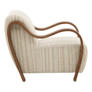 Karina Living Amabel Occasional Chair in Agate Cream - Elegant Textured Chenille for Timeless Comfort & Style DOV79042-CREM