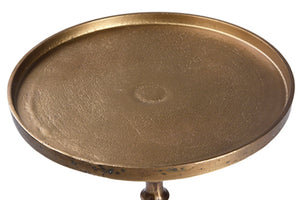 Karina Living Bradford Side Table - Antique Brass Finish, Lightweight Aluminum, Versatile Accent for Any Space DOV8130
