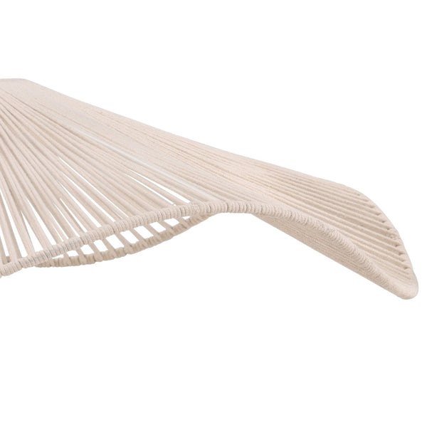 Karina Living Jackie Pendant Light in Cream - Coastal Charm with Handcrafted Woven Cotton & Sturdy Steel Frame DOV82007-CREM