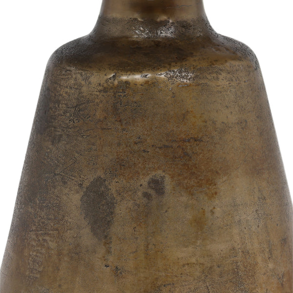 Dovetail Golbez Dining Table Antique Brass Finish Cast Aluminum DOV8376