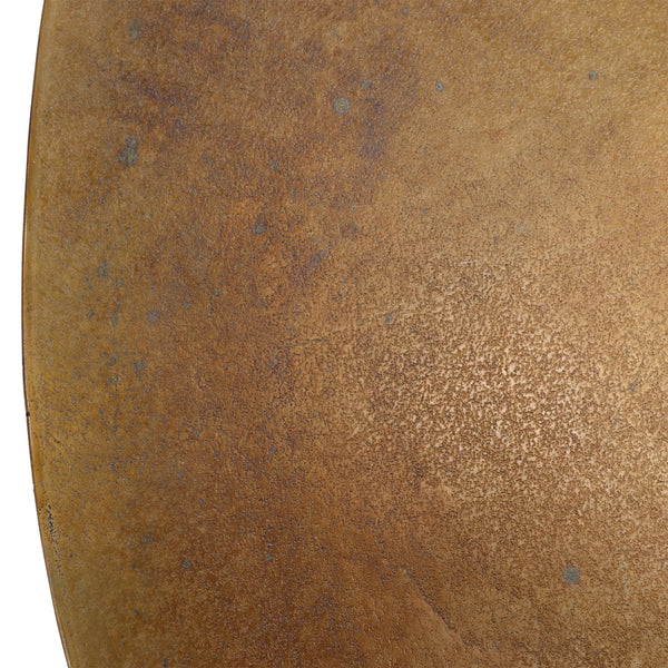 Dovetail Golbez Dining Table Antique Brass Finish Cast Aluminum DOV8376