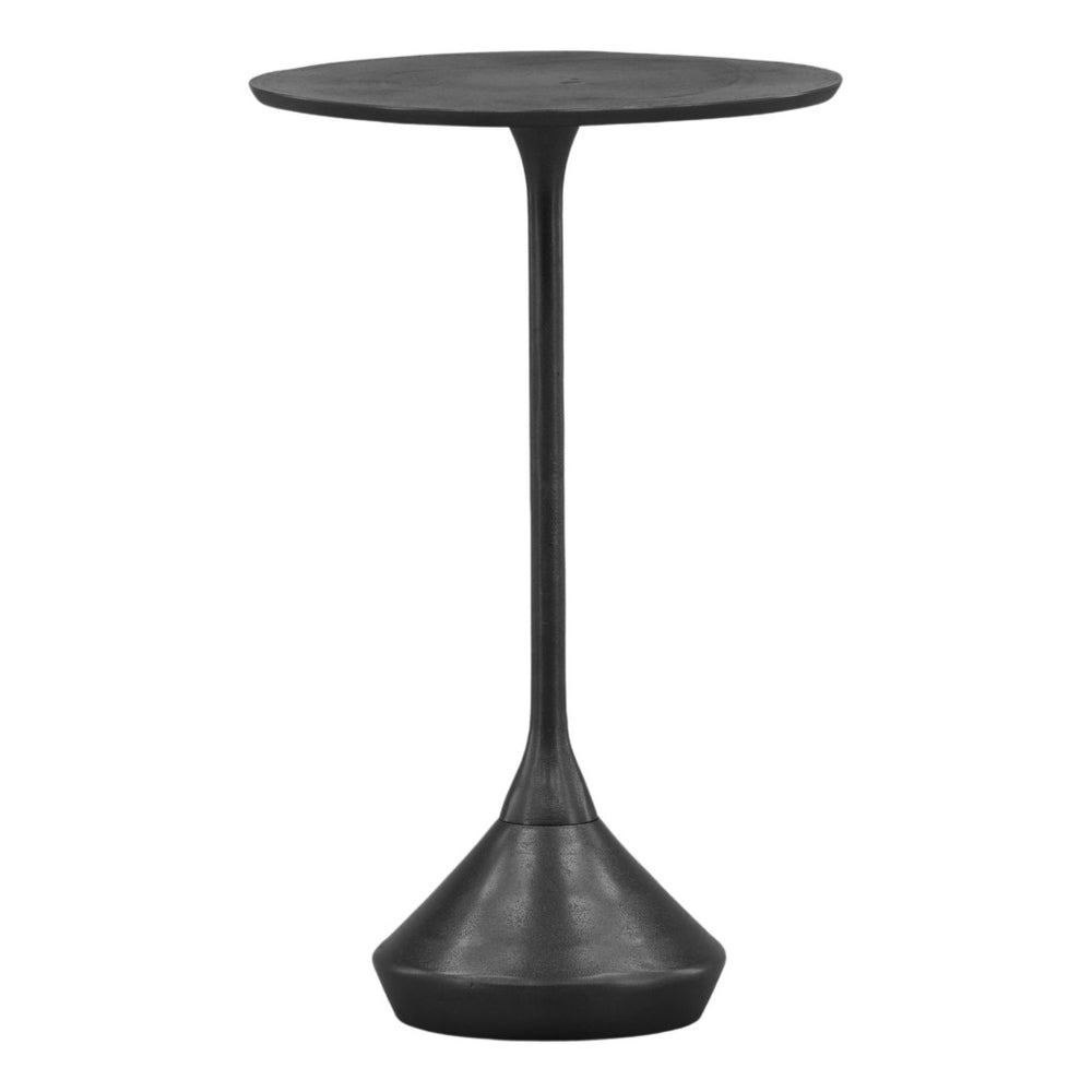 Karina Living Melancthon Side Table – Antique Black Aluminum Accent Table for Modern & Vintage Decor, 22" Tall DOV8439