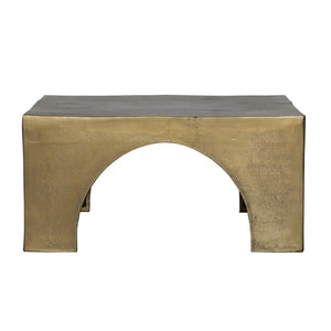 Dovetail Morris Coffee Table Aluminum - Antique Brass 
