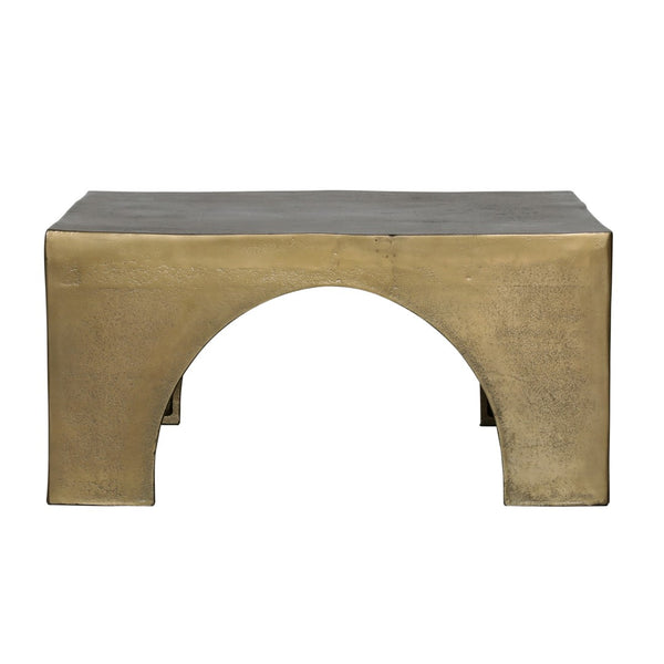 Dovetail Morris Coffee Table Aluminum - Antique Brass 