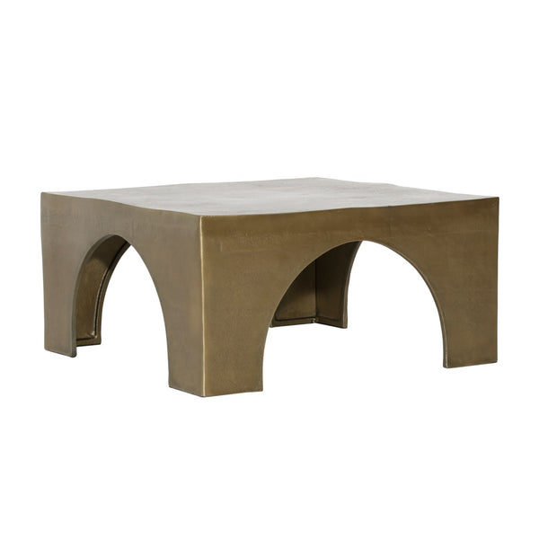 Dovetail Morris Coffee Table Aluminum - Antique Brass 