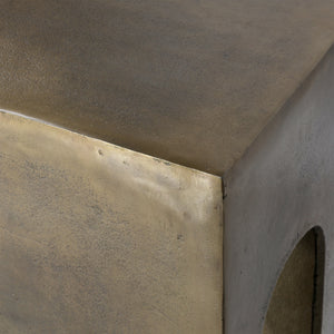 Dovetail Morris Console Table Antique Brass Aluminium DOV8448