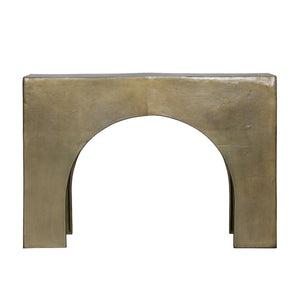 Dovetail Morris Console Table Antique Brass Aluminium DOV8448