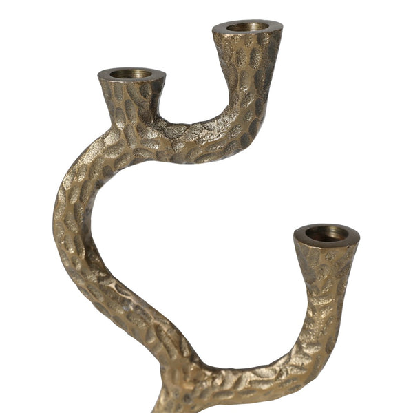 Dovetail Caryl Candle Holder Aluminum - Antique Brass 