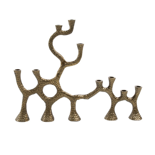 Dovetail Caryl Candle Holder Aluminum - Antique Brass 