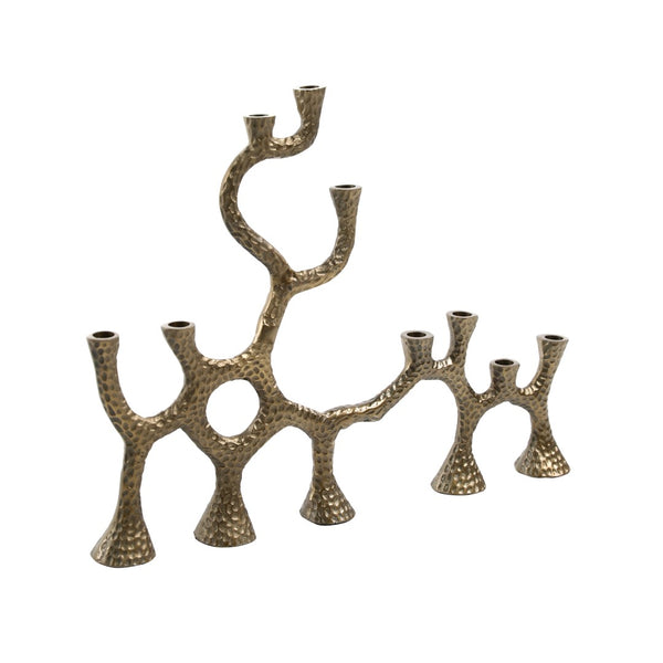 Dovetail Caryl Candle Holder Aluminum - Antique Brass 