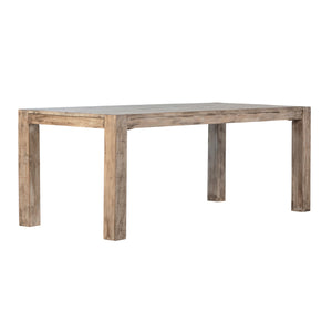 Dovetail Parson Dining Table Natural Warm Wash with Water Base Sealed Finish Reclaimed Pine Wood DOV963