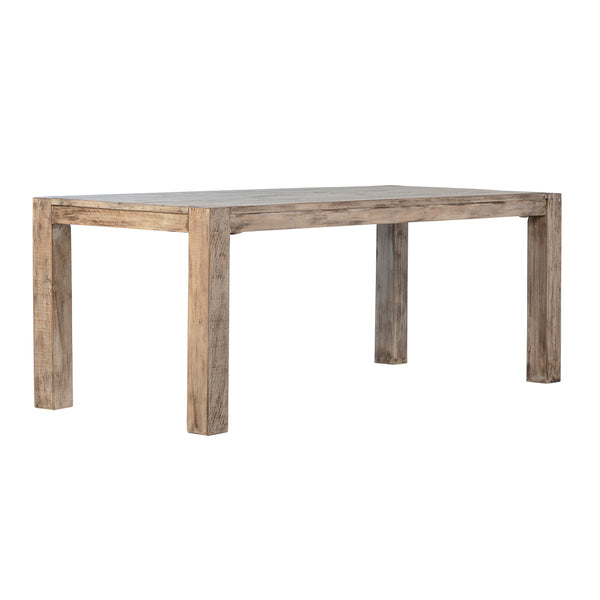 Dovetail Parson Dining Table Natural Warm Wash with Water Base Sealed Finish Reclaimed Pine Wood DOV963