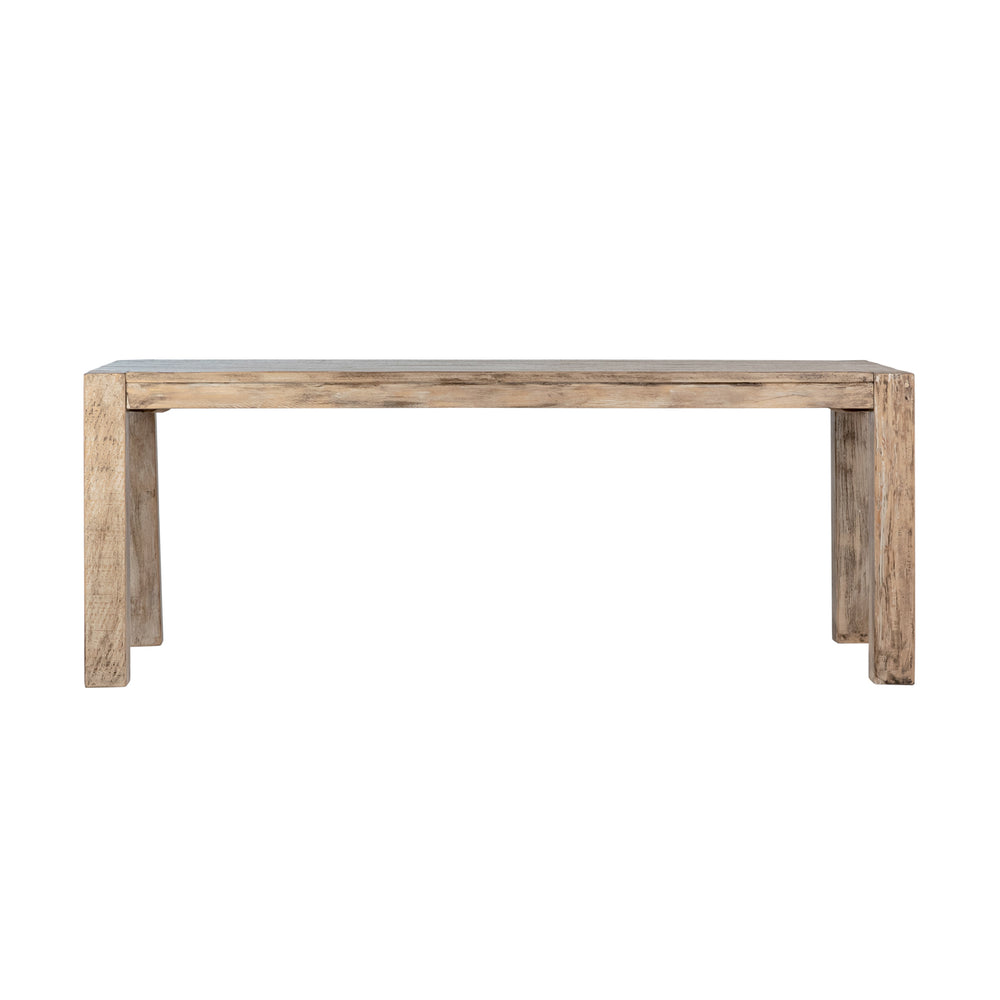 Dovetail Parson Dining Table Natural Warm Wash with Water Base Sealed Finish Reclaimed Pine Wood DOV963