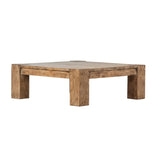 Dovetail Parson Coffee Table Antique Natural with Water Base Sealed Finish Reclaimed Pine Wood DOV972