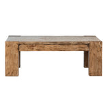 Dovetail Parson Coffee Table Antique Natural with Water Base Sealed Finish Reclaimed Pine Wood DOV972