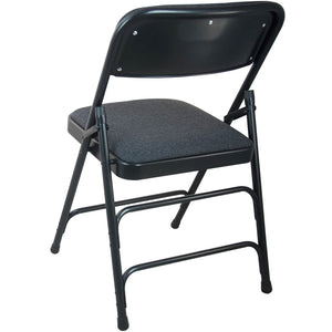 English Elm 2-Pack Advantage Padded Metal Folding Chair Set – Durable, Comfortable Seating for Events & Home Use Black Fabric/Black Frame DPI903F-BLKBLK-2