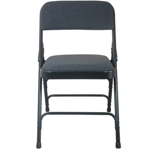 English Elm 2-Pack Advantage Padded Metal Folding Chair Set – Durable, Comfortable Seating for Events & Home Use Black Fabric/Black Frame DPI903F-BLKBLK-2