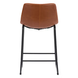 CorLiving Modern Mid Back Counter Height Brown Distressed Barstool - Set of 2 Brown DPU-811-B