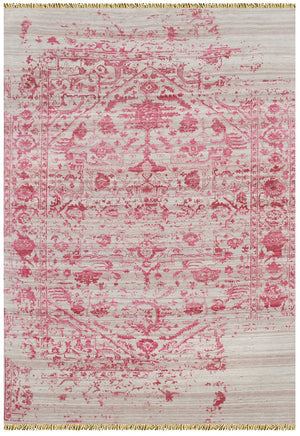 AMER Rugs Dazzle Hand-knotted Wool Silk Ivory Rug Artisan Low Pile Transitional Accent DQ(HS)410203