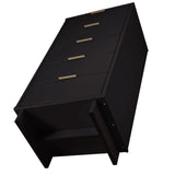 Manhattan Comfort Granville Modern Tall Narrow Dresser Black DR-5002