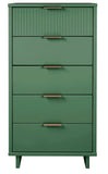 Manhattan Comfort Granville Modern Tall Narrow Dresser Sage Green DR-5003