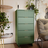 Manhattan Comfort Granville Modern Tall Narrow Dresser Sage Green DR-5003