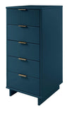 Manhattan Comfort Granville Modern Tall Narrow Dresser Midnight Blue DR-5004