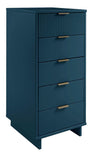 Manhattan Comfort Granville Modern Tall Narrow Dresser Midnight Blue DR-5004