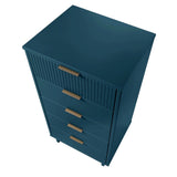 Manhattan Comfort Granville Modern Tall Narrow Dresser Midnight Blue DR-5004