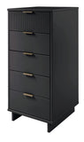 Manhattan Comfort Granville Modern Tall Narrow Dresser Dark Grey DR-5005