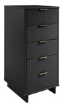 Manhattan Comfort Granville Modern Tall Narrow Dresser Dark Grey DR-5005