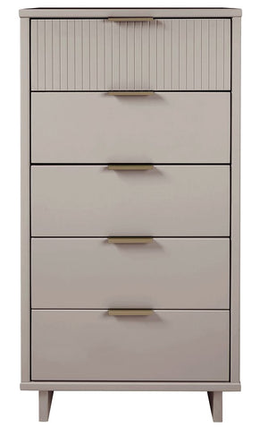 Manhattan Comfort Granville Modern Tall Narrow Dresser Light Grey DR-5006