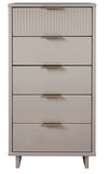 Manhattan Comfort Granville Modern Tall Narrow Dresser Light Grey DR-5006