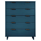 Manhattan Comfort Granville Modern Tall Dresser Midnight Blue DR-5024