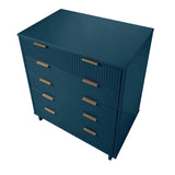 Manhattan Comfort Granville Modern Tall Dresser Midnight Blue DR-5024