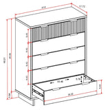 Manhattan Comfort Granville Modern Tall Dresser Dark Grey DR-5025