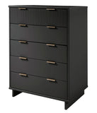 Manhattan Comfort Granville Modern Tall Dresser Dark Grey DR-5025