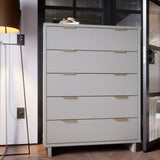 Manhattan Comfort Granville Modern Tall Dresser Light Grey DR-5026