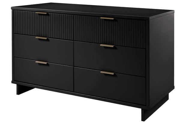 Manhattan Comfort Granville Modern Double Wide Dresser Black DR-5032