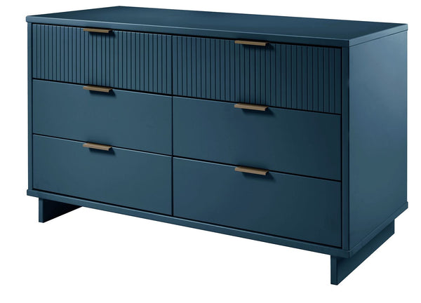 Manhattan Comfort Granville Modern Double Wide Dresser Midnight Blue DR-5034