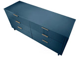 Manhattan Comfort Granville Modern Double Wide Dresser Midnight Blue DR-5034