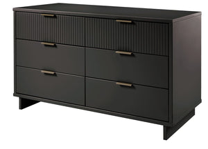Manhattan Comfort Granville Modern Double Wide Dresser Dark Grey DR-5035