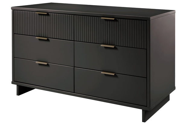 Manhattan Comfort Granville Modern Double Wide Dresser Dark Grey DR-5035