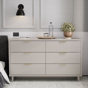 Manhattan Comfort Granville Modern Double Wide Dresser Light Grey DR-5036