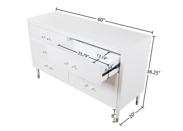 Manhattan Comfort Stanton Modern Dresser White DR-CHKD0602-WH